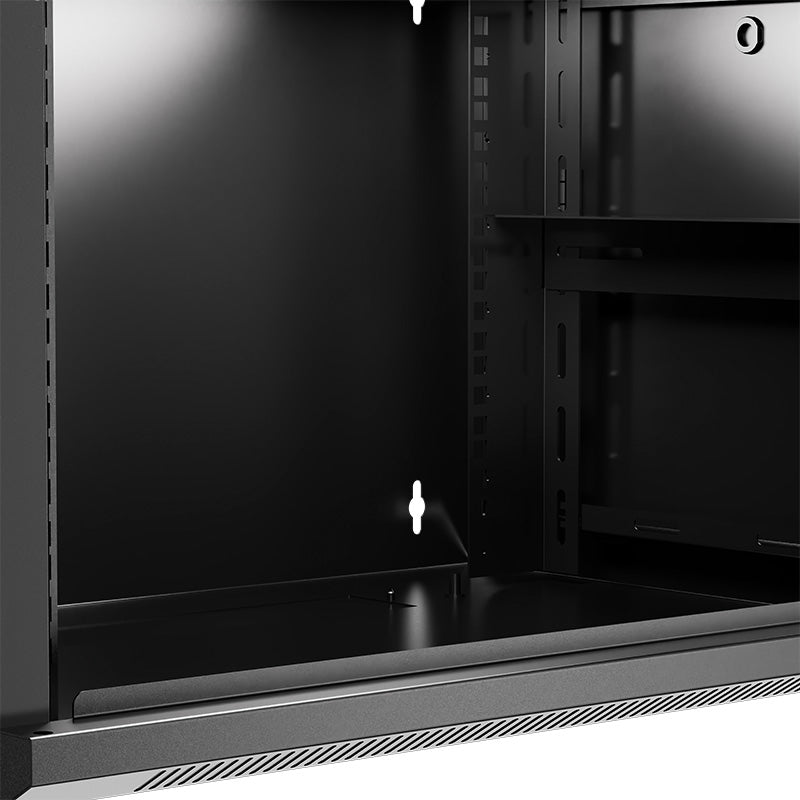 Rack mural 4U 600x600 Nexxt Solutions compacto con puerta de vidrio templado