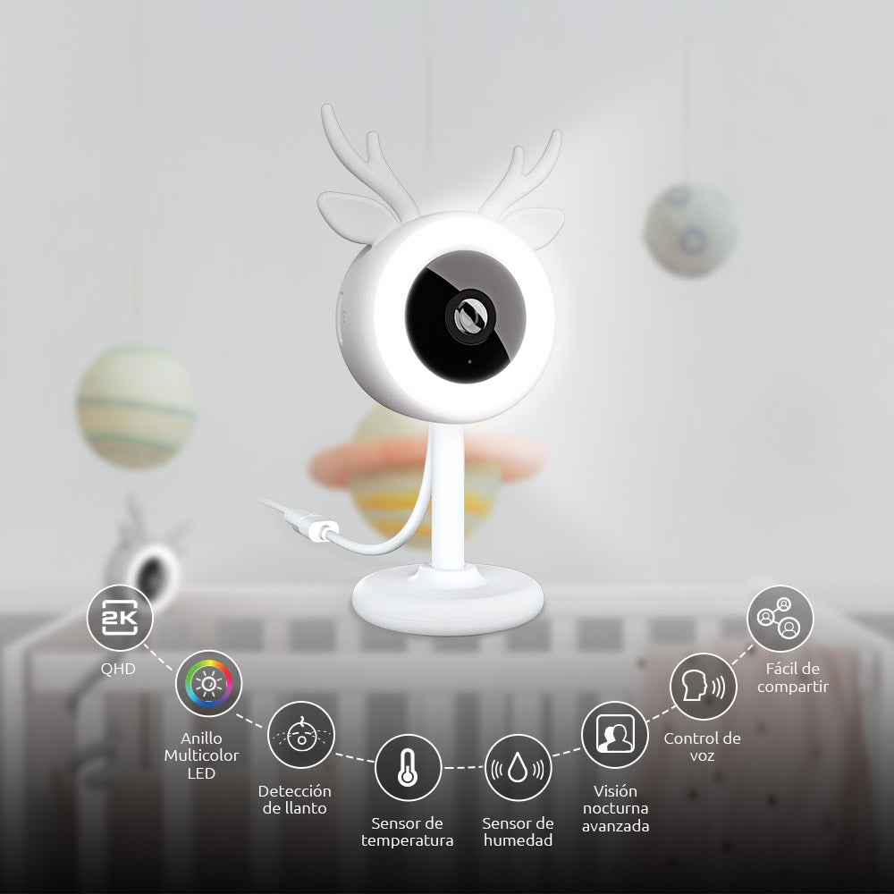 Cámara para Bebés Interior 2K Nexxt Solutions Connectivity