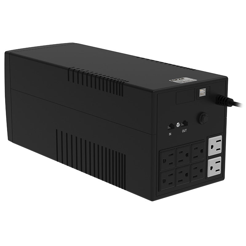 UPS interactiva – Forza NT‑1201PRO – 1200VA/600W – 8 salidas NEMA – RJ45 – Torre – 120V