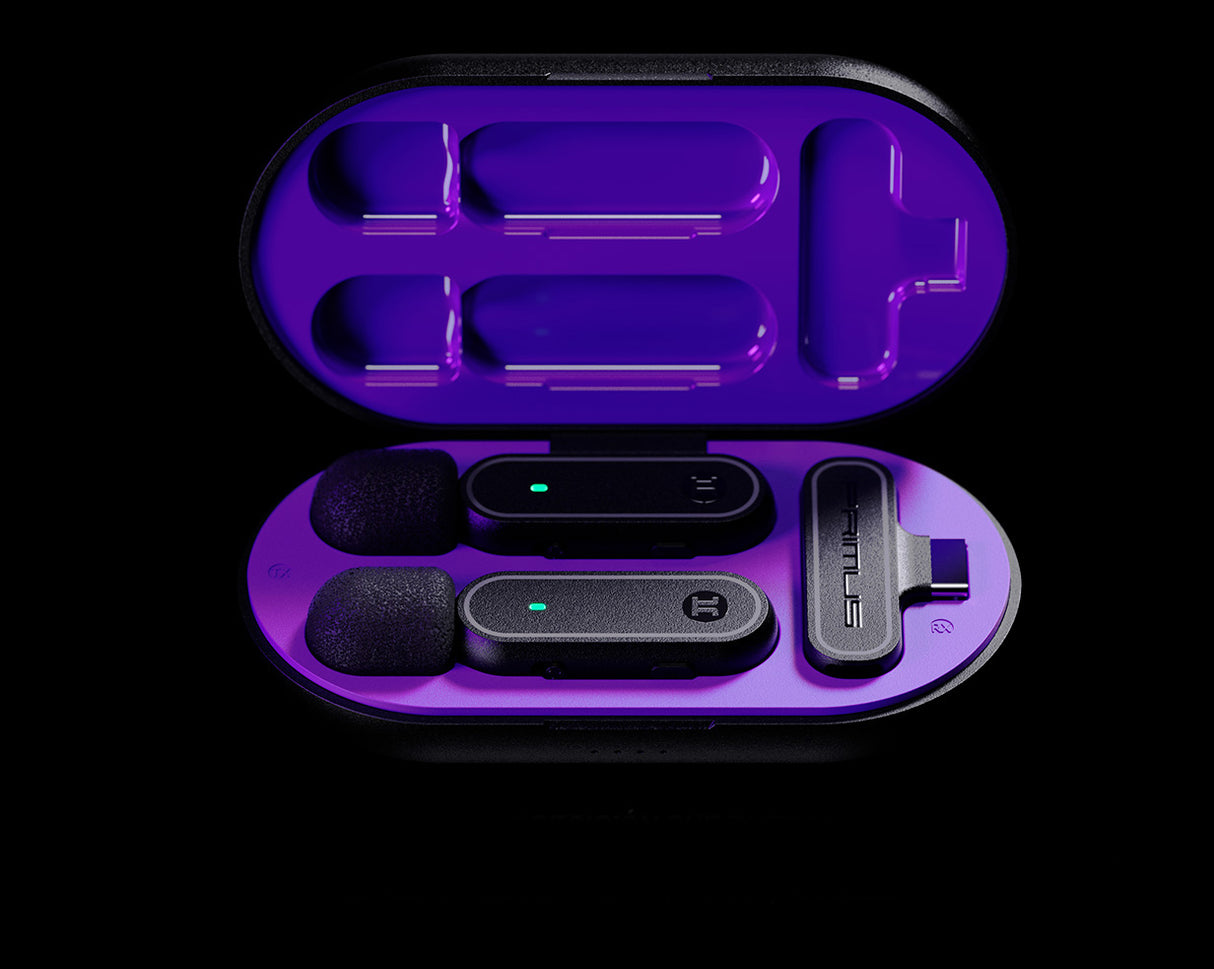 Set de Micrófonos Inalámbricos para Celular Primus PMI-L10BT / USB-C / 16h