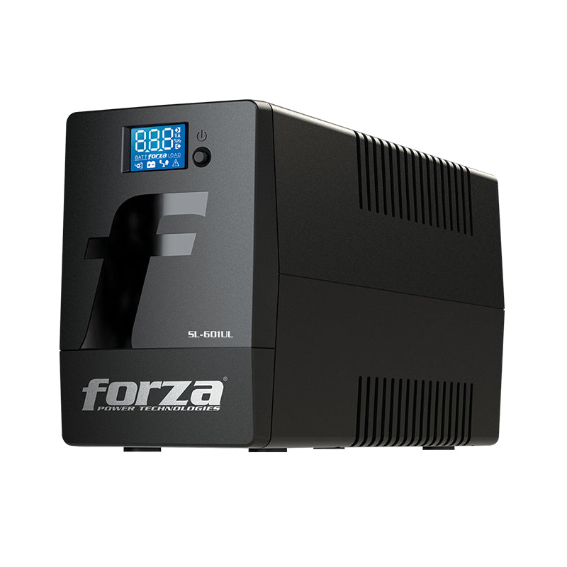 UPS interactiva Forza SL-601UL, 600VA / 360W, 6 tomas, LCD táctil
