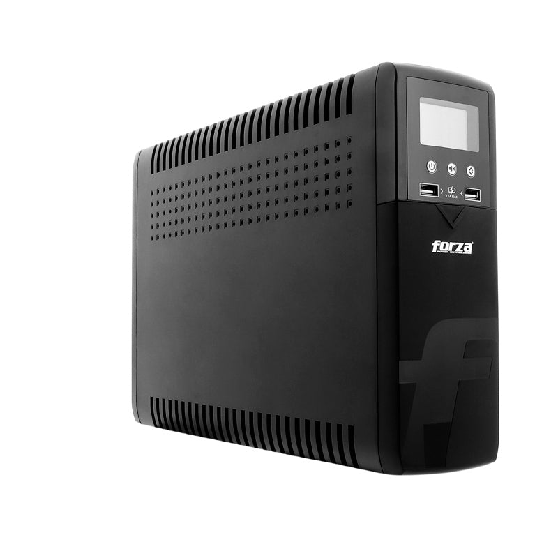 UPS interactiva Forza XG-1201LCD, 1200VA / 720W, onda senoidal pura, LCD