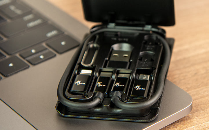 Estuche portátil multifuncional para almacenamiento con cable USB Tipo-C Xtech