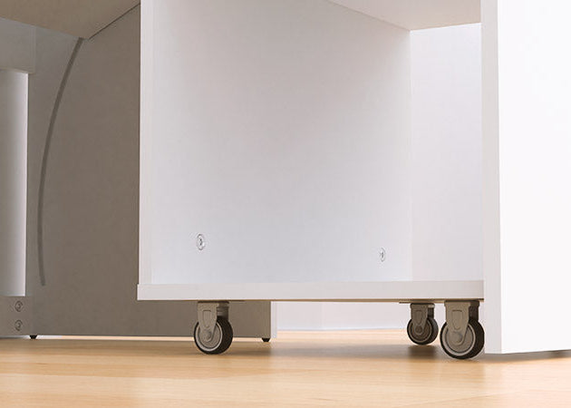 Estación de trabajo plegable – Xtech XTF‑CD210 – De gabinete a escritorio – Marco de acero negro y superficie color haya