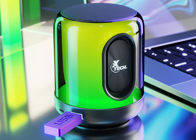 Altavoces Inalámbricos BT 5W TWS Xtech XTS-617 – Negros con Luces