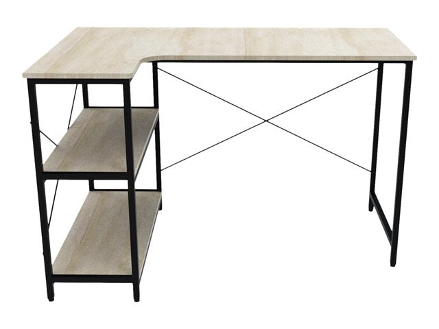 Escritorio para Computadora en Forma de L Roble Oscuro Xtech