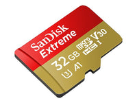 Tarjeta de Memoria Flash microSDHC SanDisk Extreme 32GB A1 V30 UHS-I U3 con Adaptador