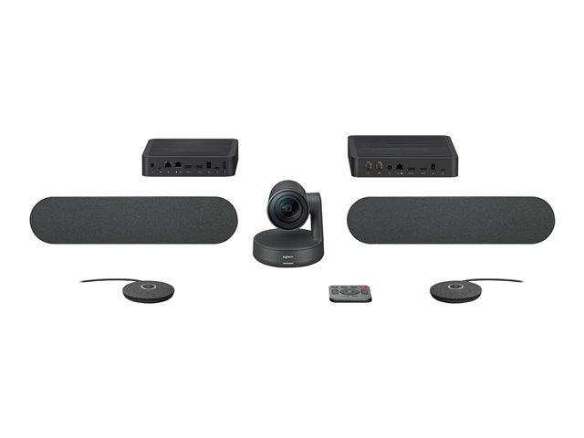 Kit de Videoconferencia Logitech Rally Plus | Ultra-HD, Audio Modular, IA RightSense – 960-001225