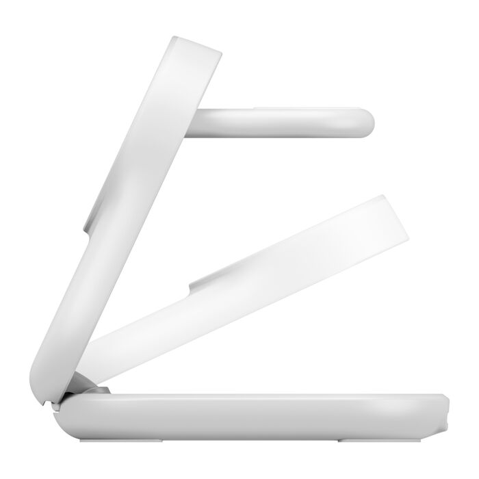 Cargador inalámbrico – Belkin UltraCharge – 3 en 1 – Plegable magnético – Qi2 25W – Blanco – Round Form (WIZ037ttWH)