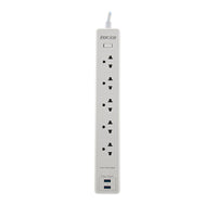 Protector de Sobretensión Forza 5 Tomas UNV NEMA 2USB 5ft Blanco 110/220V