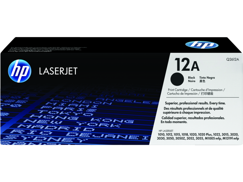Cartucho de Tóner Negro Original HP 12A – Q2612A – LaserJet