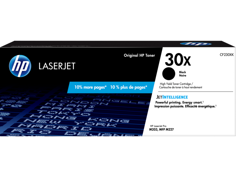 Cartucho de Tóner HP 30X – Negro, Alto Rendimiento, Original, CF230X