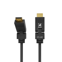 Cable HDMI Xtech XTC‑607 – Macho a Macho – Conectores giratorios 180° – 1.8 m – 4K UHD – Negro