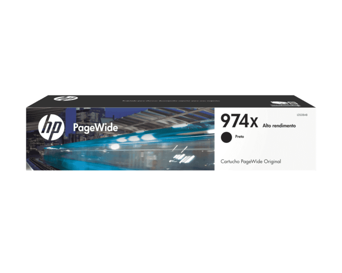 Cartucho de tinta – HP 974X – Negro – Alta capacidad – PageWide – Original HP (L0S08AL)