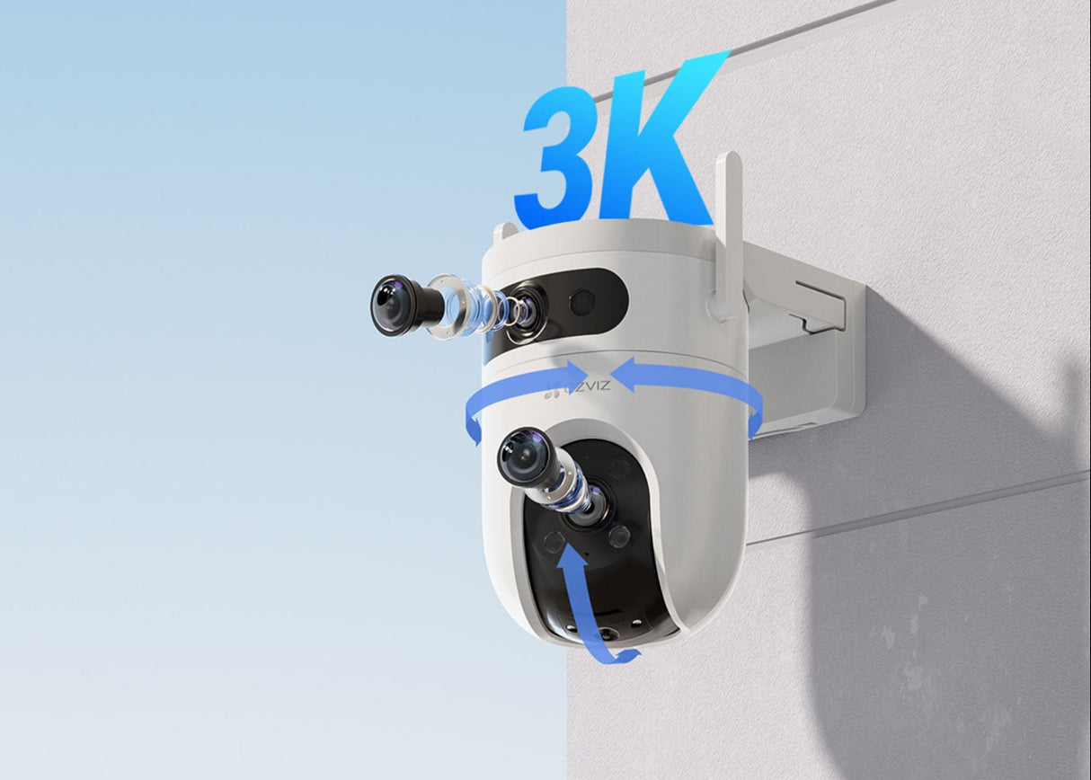 Cámara Wi‑Fi de doble lente con rotación horizontal y vertical – EZVIZ H9c Dual 3K & 3K