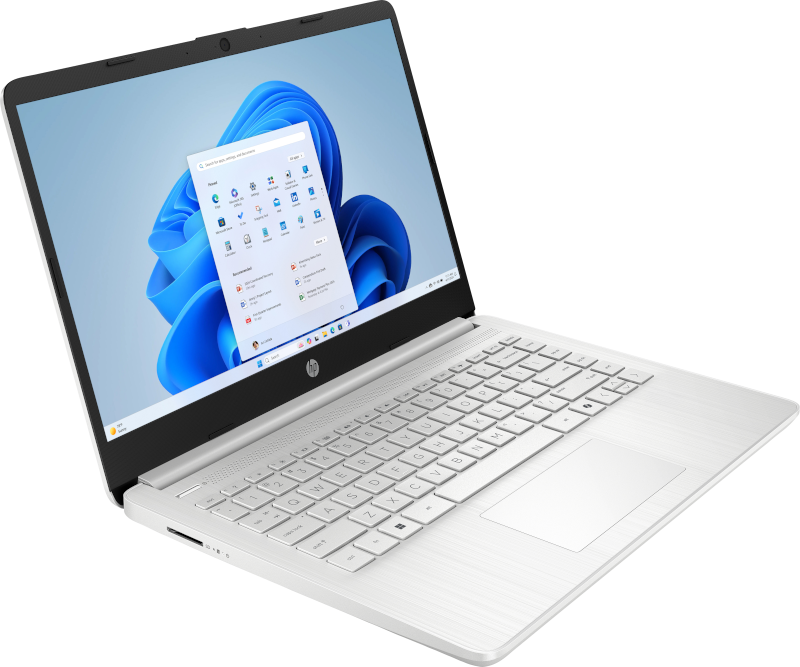Laptop HP 14-dq6000la – 14" HD / Intel N150 / 4 GB RAM / 128 GB SSD / Windows 11 Home / Plateado natural