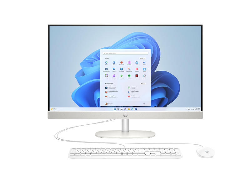 HP All‑in‑One 24 – AMD Ryzen 5 – 16GB LPDDR5 – 512GB SSD – Windows 11 Home – Silver