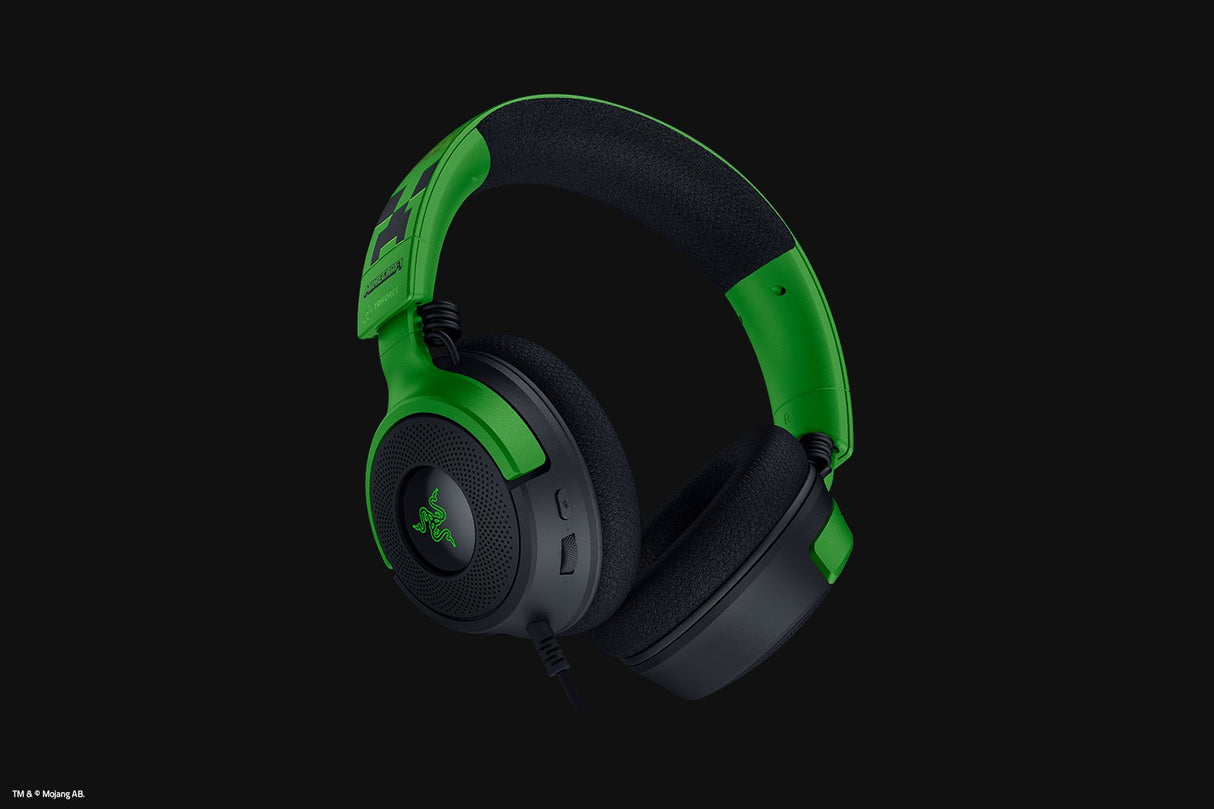Audífonos Gaming Cableados Razer Kraken V4 X – Minecraft Edition / RGB / Sonido 7.1 / USB-C + USB-A