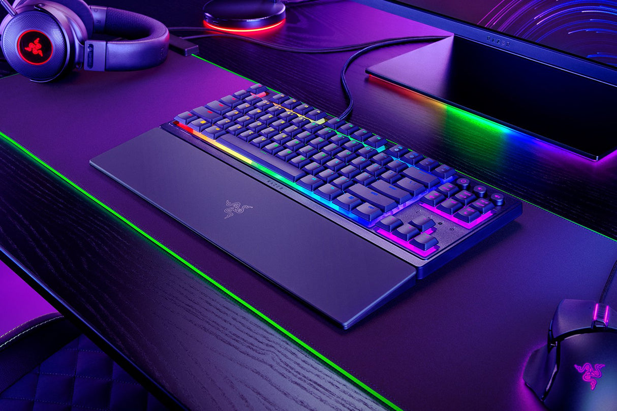 Teclado TKL Retroiluminado Razer Ornata V3 Tenkeyless Táctil Negro US QWERTY