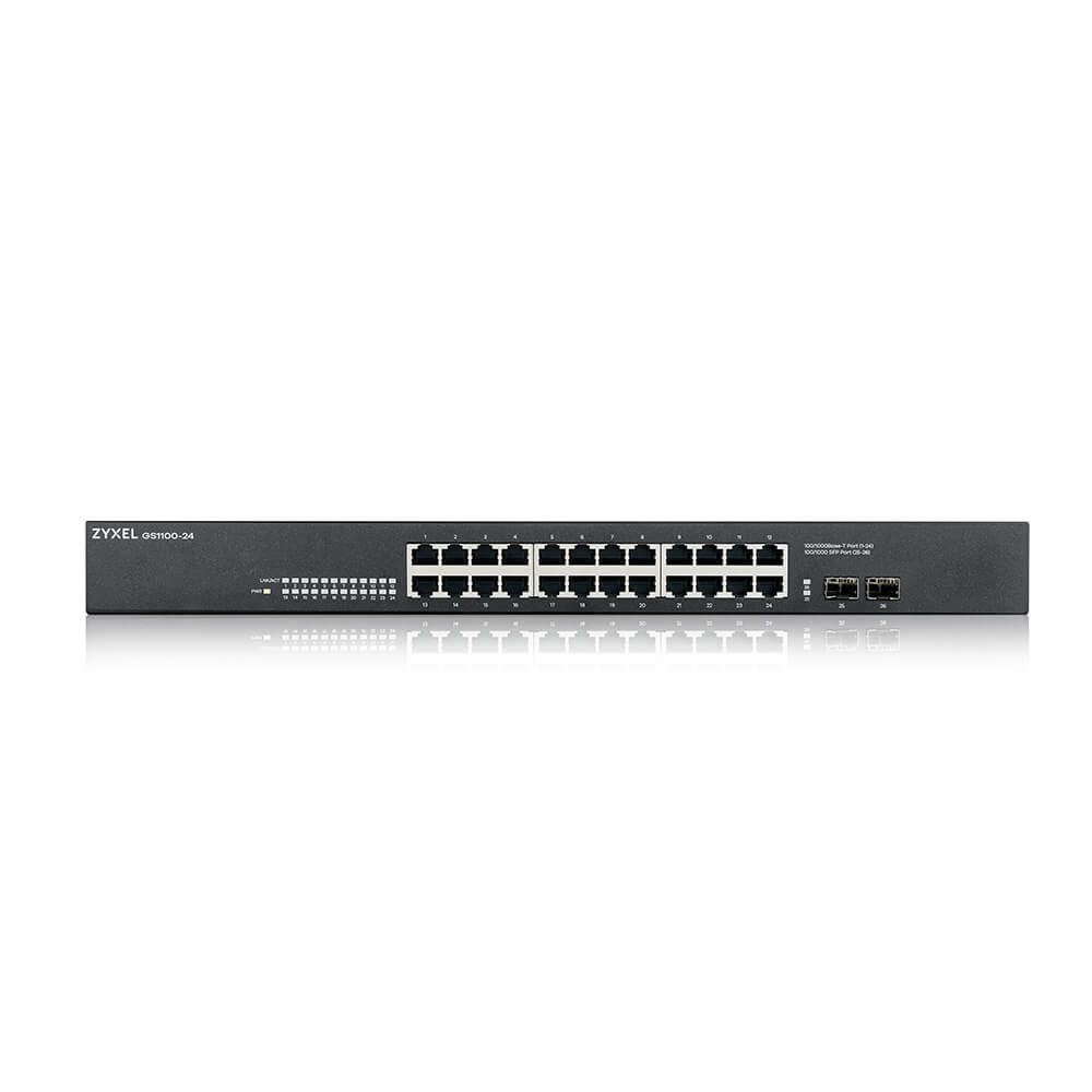 Switch Gigabit No Gestionado 24 Puertos + 2 SFP ZyXEL GS1100-24