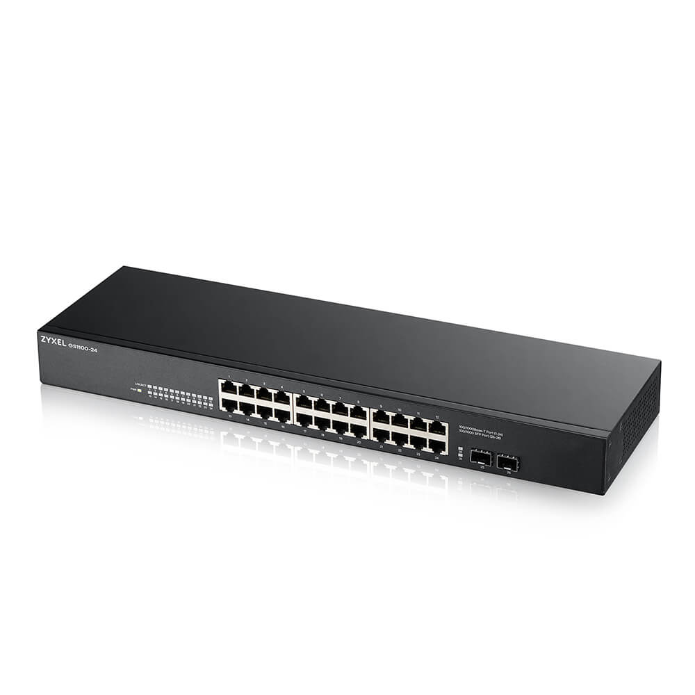 Switch Gigabit No Gestionado 24 Puertos + 2 SFP ZyXEL GS1100-24