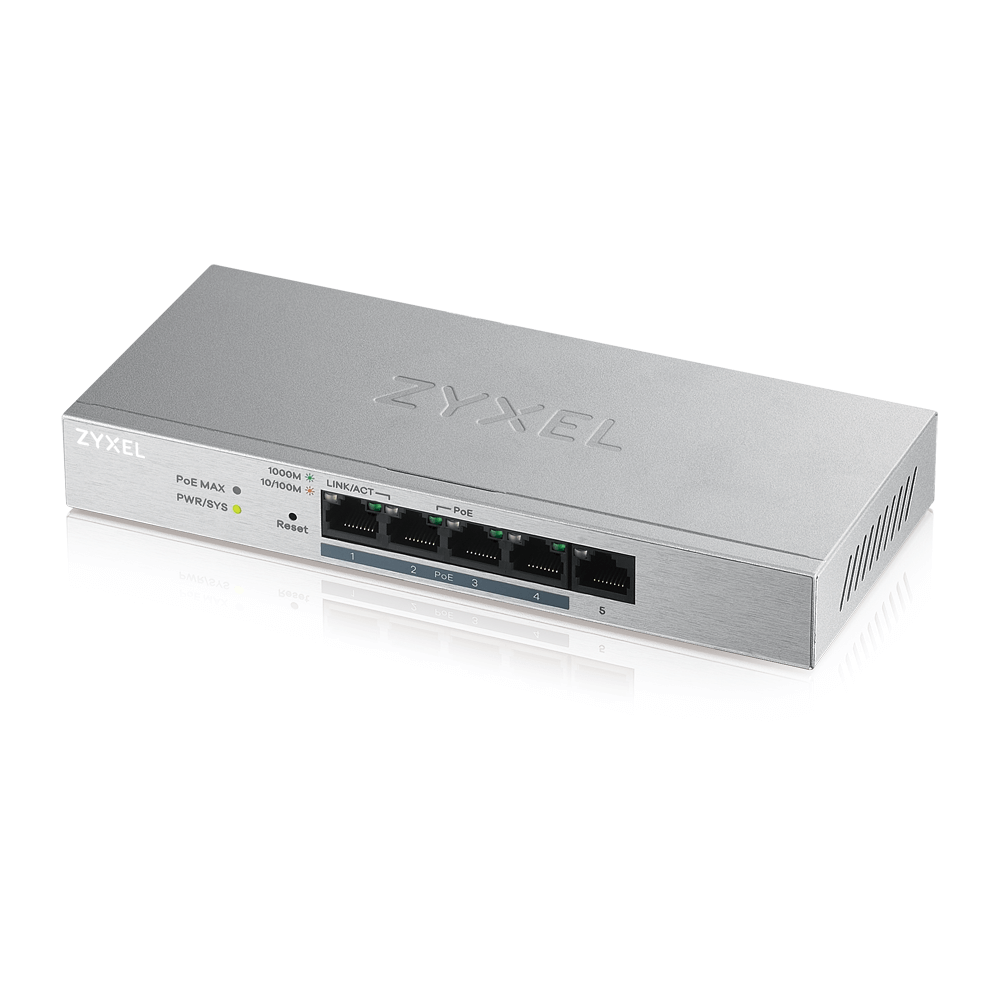 Switch Gestionado Gigabit PoE+ 1 Puerto 4 Puertos ZyXEL GS1200-5HP