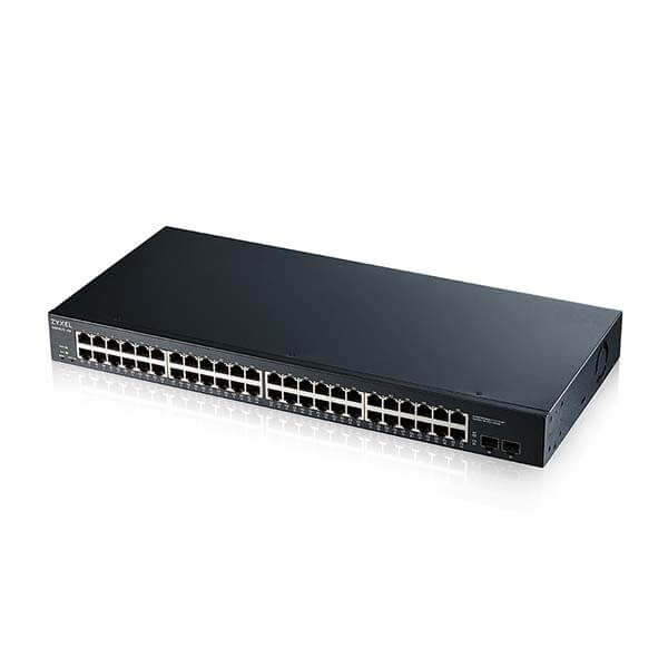 Switch Inteligente ZyXEL GS1900-48 – 48 Puertos Gigabit / 2 SFP / Capa 2 / IPv6 / EEE / Montaje versátil