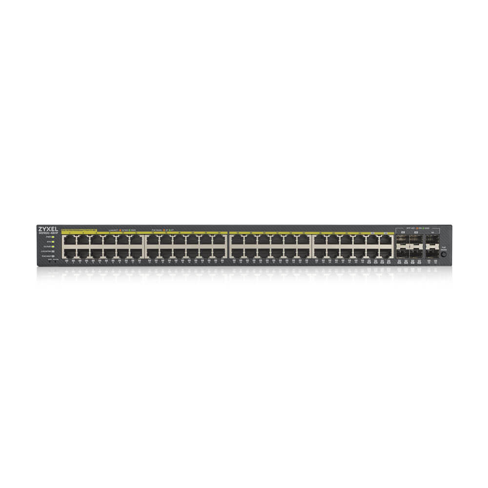 Switch ZyXEL GS1920-48HPv2 – 48 puertos PoE+ / 4 SFP combo + 2 SFP