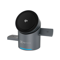 Estación de Carga Inalámbrica Klip Xtreme KDC‑400 – 15W – 3‑en‑1 – Certificación Qi2 – Negro