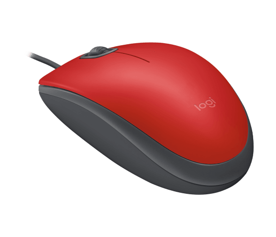 Mouse Alámbrico Silencioso Logitech M110 – Rojo (910-006755)