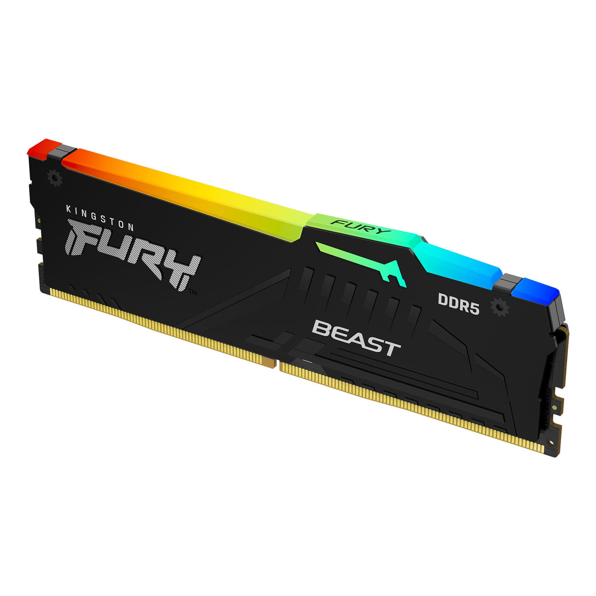 Memoria RAM – Kingston FURY Beast DDR5 RGB – 16GB – 5600MT/s – CL40 – DIMM – Intel XMP 3.0 / AMD EXPO – Negro
