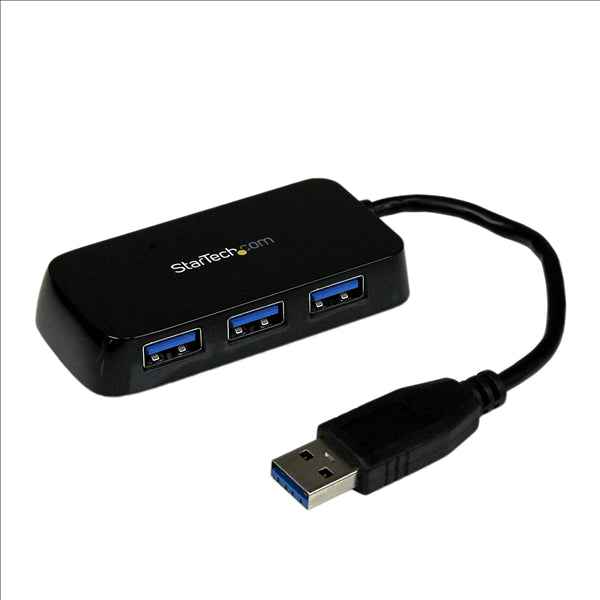 Hub USB 3.0 Super Speed 4 Puertos Portátil Negro StarTech.com