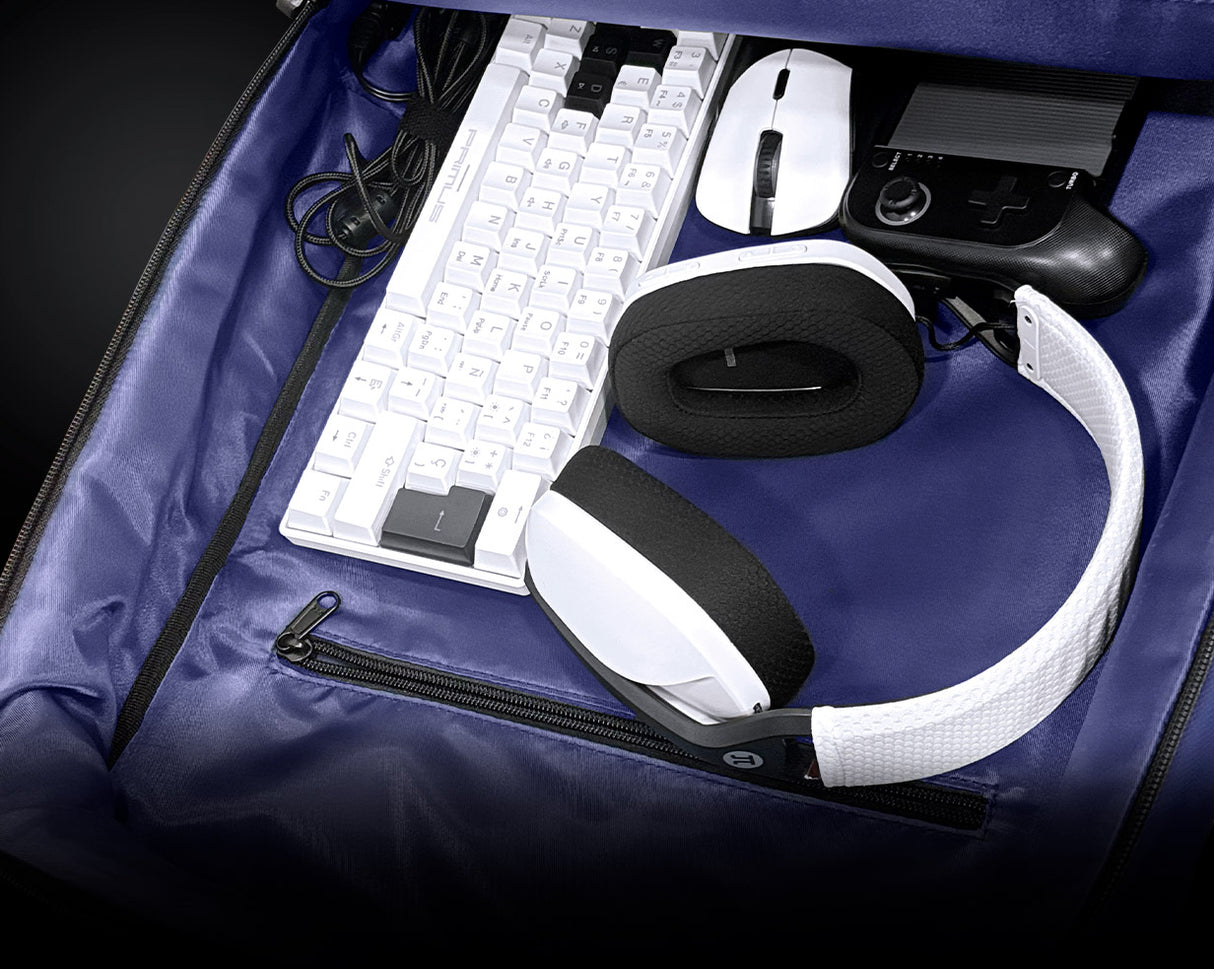 Teclado Primus Gaming BALLISTA61T PKS-060W-S – Cableado / Español / USB 2.0 / Diseño Ergonómico – Negro/Blanco