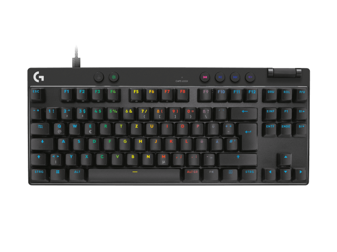 Teclado Mecánico Alámbrico Logitech PRO X TKL Rapid – USB-C / RGB / Negro
