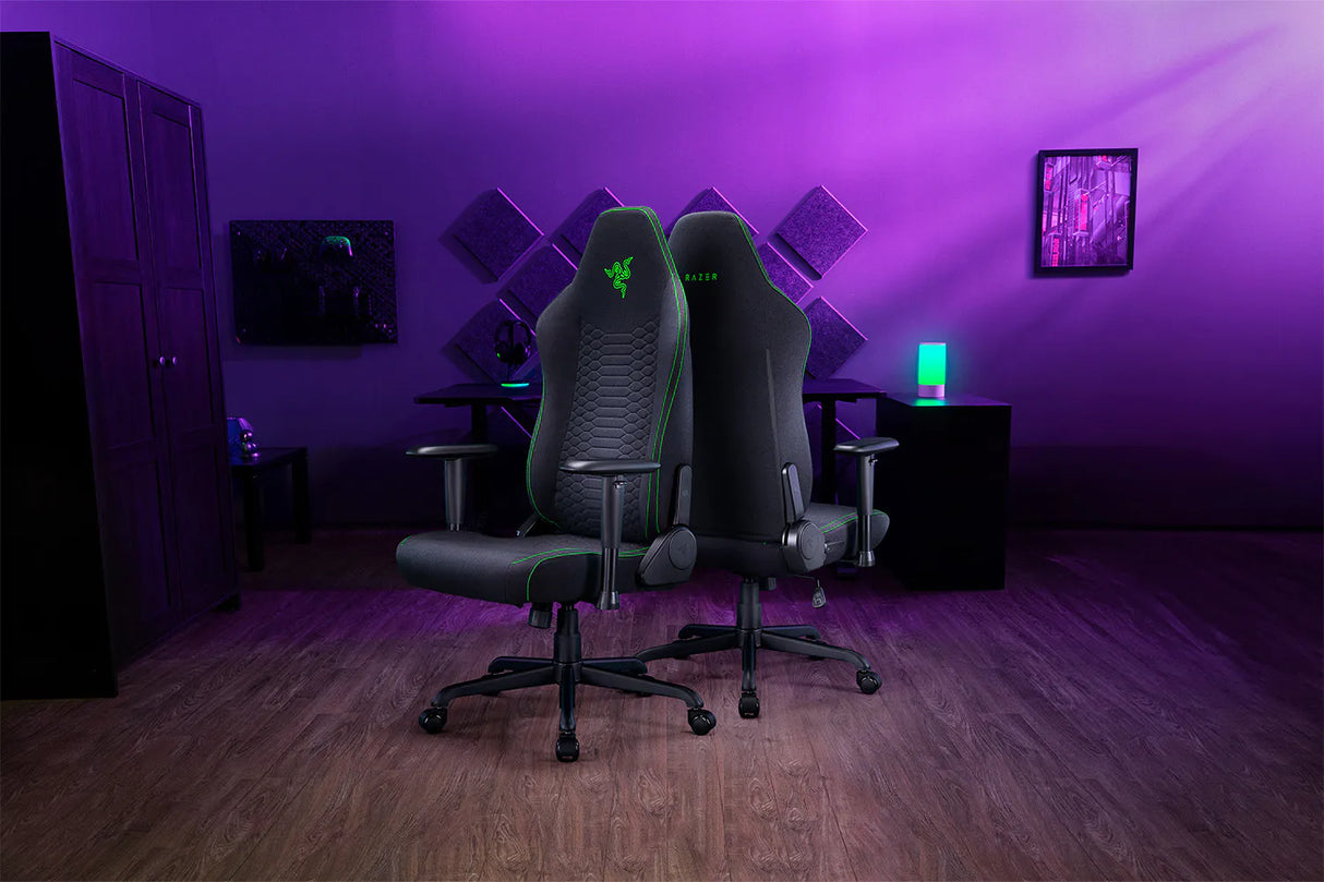 Silla Gamer Razer Iskur V2 X – RZ38-05310100-R3UA / Soporte lumbar / Reclinación 152° / Reposabrazos 2D / Tela transpirable / Negro
