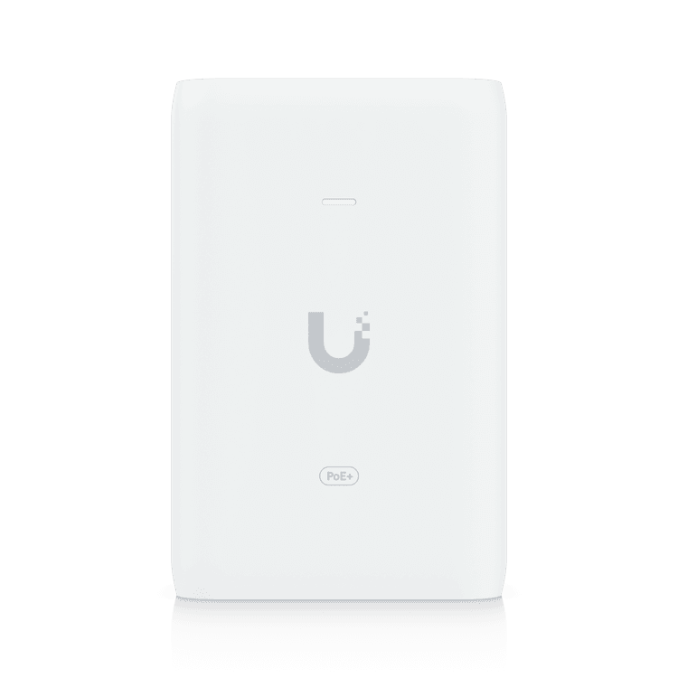Inyector PoE+ Ubiquiti U‑PoE+ – 30 W – Gigabit – IEEE 802.3at