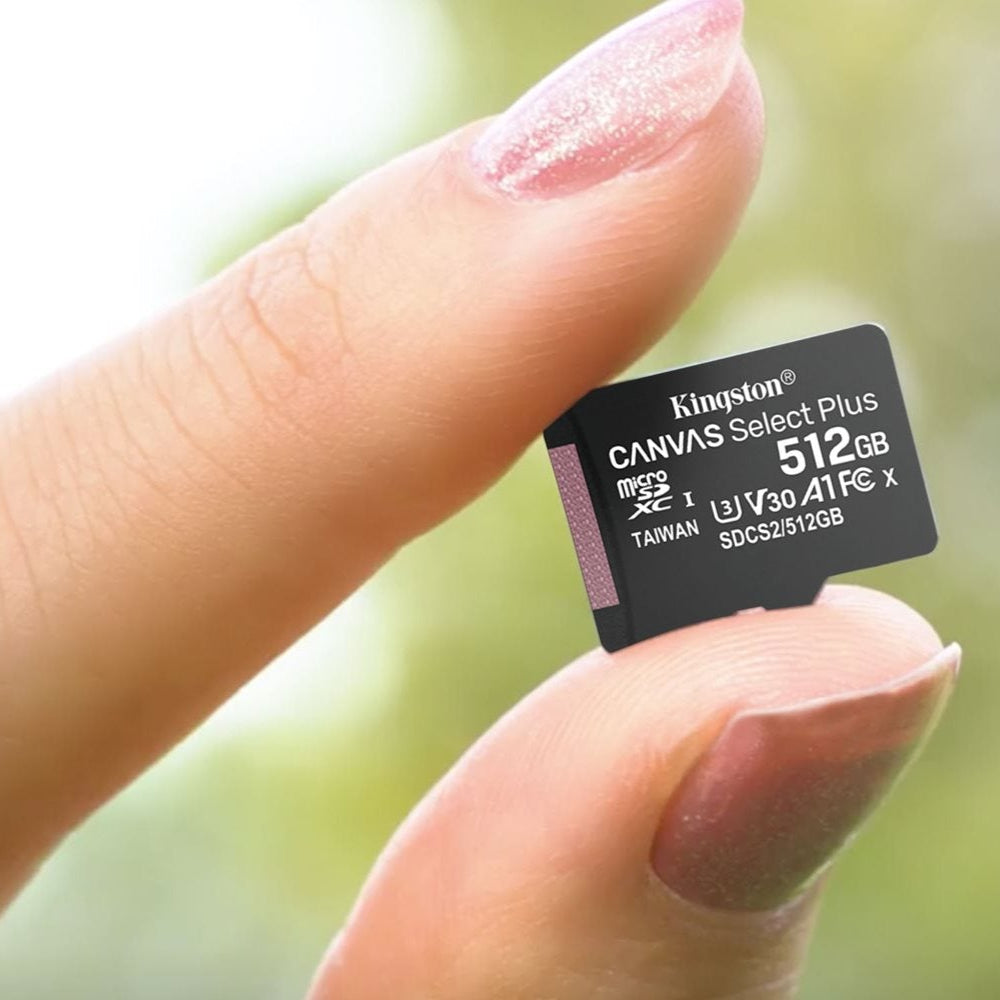 Tarjeta microSD de alto rendimiento Kingston Canvas Select Plus 512 GB con adaptador SD