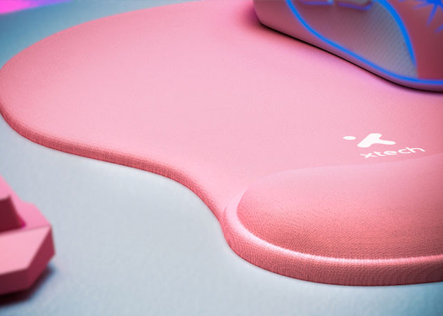 Alfombrilla de Ratón Gaming con Reposamuñecas Rosada Xtech Skadi – XTA-530