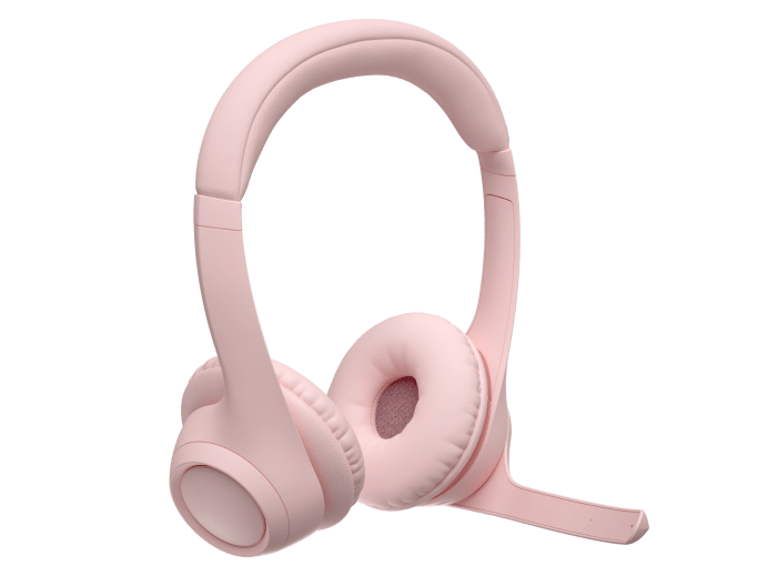 Audífonos Logitech Zone 300 – Wireless, Micrófonos Dual ANC, 20 horas, Rosados