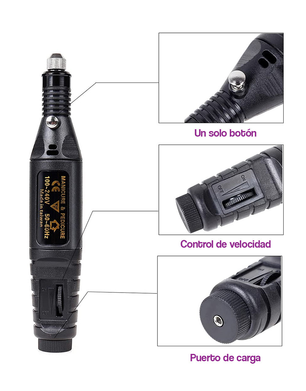 Maquína para pulir uñas