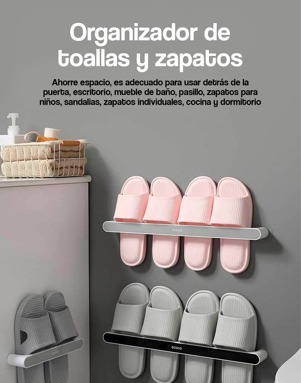 Organizador de toallas y zapatos