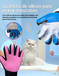 Guantes de silicon para peinar mascotas