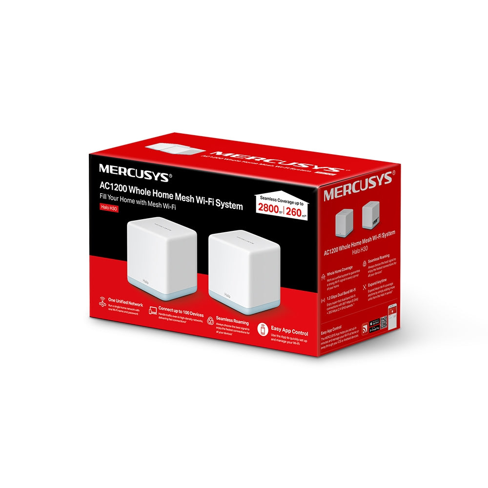 Sistema Wi-Fi Mesh TP-Link Mercusys Halo H30 AC1200 Whole Home