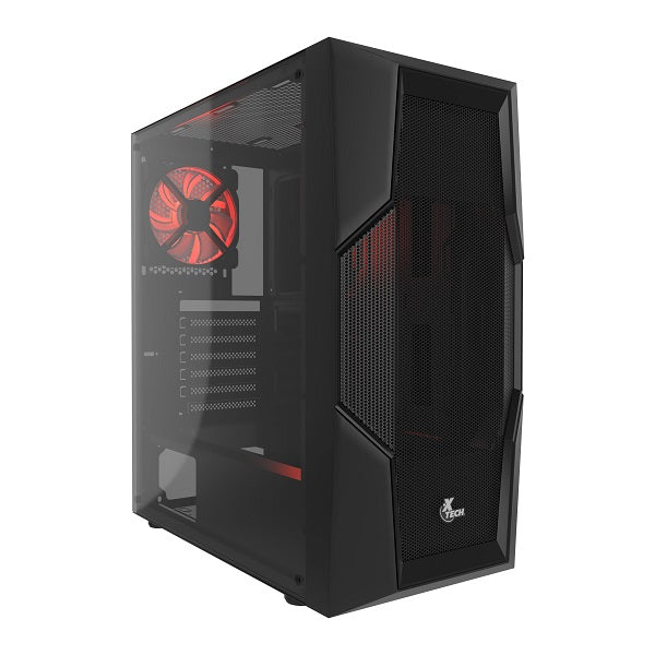 Mid Torre ATX con Ventana Acrílica Gaming Series PHOBOS Xtech Negro (Sin PSU)