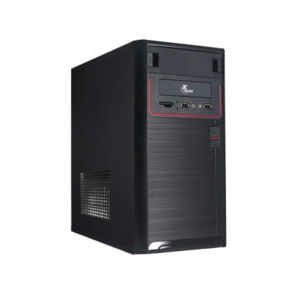 Chasis Micro ATX Todo Negro con Fuente de Poder 600W Logo Xtech