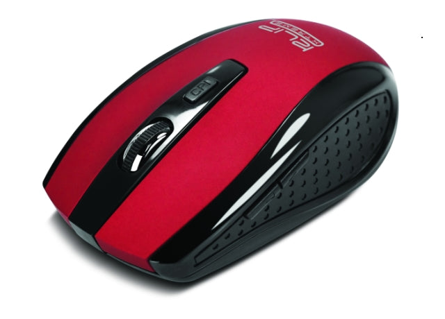 Ratón Inalámbrico Nano Óptico Klever 6 Botones Klip Xtreme 2.4GHz Rojo