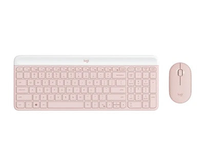 Set Teclado y Mouse Inalámbrico Español Logitech Rosado