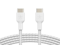 Belkin BoostCharge - Cable USB - 24 pin USB-C (M) a 24 pin USB-C (M) - 1 m - blanco