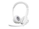Auriculares Logitech H390 – Diadema – USB‑A – Micrófono con Supresión de Ruido – Blanco Hueso