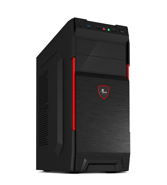Desktop ATX Negro y Rojo con Fuente de Poder 600W Xtech XTQ-214